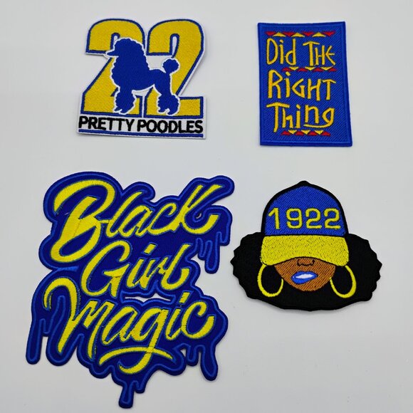 Sigma Gamma Rho set of 4 patches iron on - Picture 2 of 2